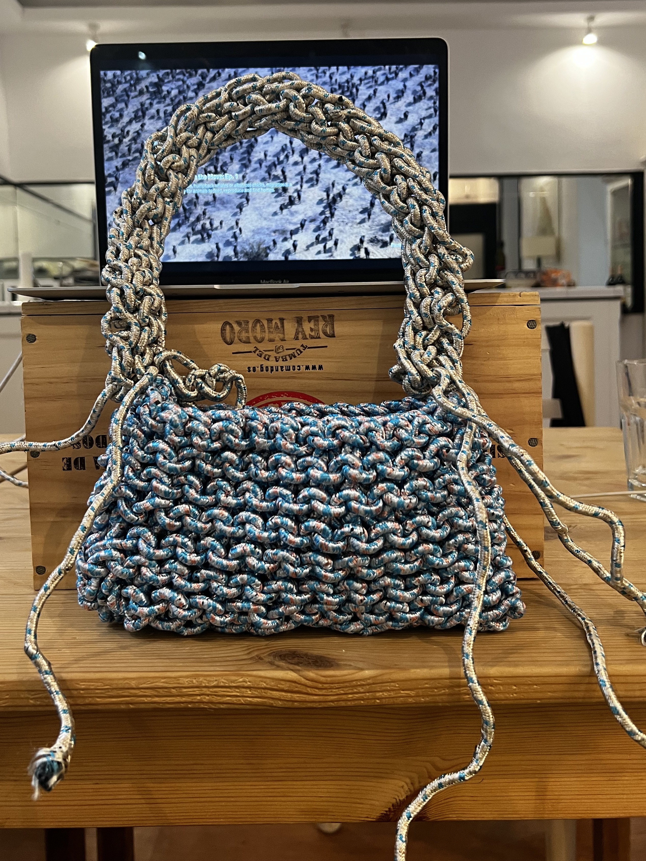 Knit Bag in Blue